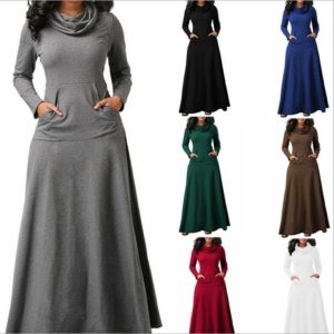 New Arrivals women's warm maxi dress with pockets