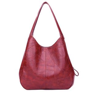 Home women's big leather handbag