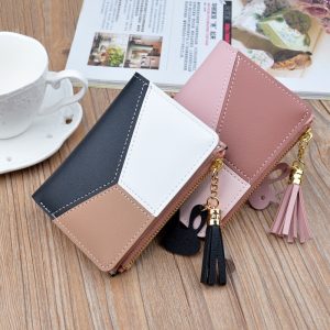 Home geometric printed short wallet for women